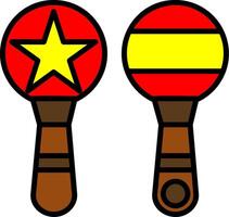 Maracas Line Filled Icon vector