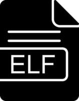 ELF File Format Glyph Icon vector