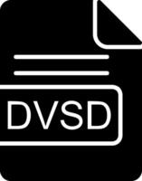 DVD archivo formato glifo icono vector