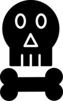 Skull Glyph Icon vector