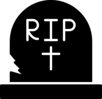 Tombstone Glyph Icon vector