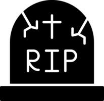 icono de glifo de cementerio vector