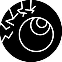 Scary Eyeball Glyph Icon vector