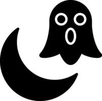 icono de glifo de luna de halloween vector