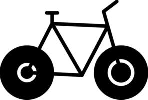 icono de glifo de bicicleta vector