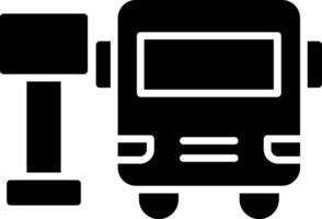 Bus Station Glyph Icon vector