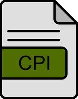 CPI File Format Line Filled Icon vector