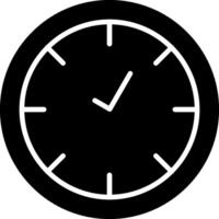 Clock Glyph Icon vector