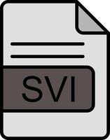 svi archivo formato línea lleno icono vector