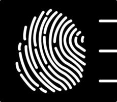 Fingerprint Glyph Icon vector