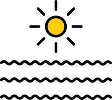Waves Line Filled Icon vector