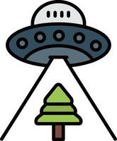 Ufo Line Filled Icon vector