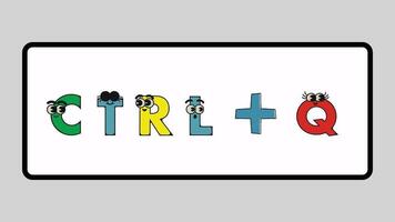 shortcut ctrl plus q sortcut shortcut key speeds up the work of the text sortcut animation. video
