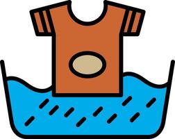 Wash Line Filled Icon vector