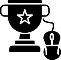 Trophy Glyph Icon vector