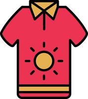 Tshirt Line Filled Icon vector