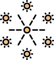 Sparkle Line Filled Icon vector