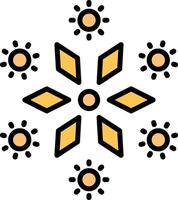 Firework Line Filled Icon vector
