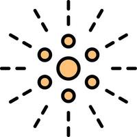 Firework Line Filled Icon vector