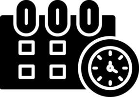 Time Management Glyph Icon vector