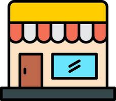 Shop Line Filled Icon vector