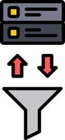 Filtering Line Filled Icon vector