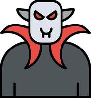 Dracula Line Filled Icon vector