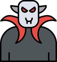 Dracula Line Filled Icon vector