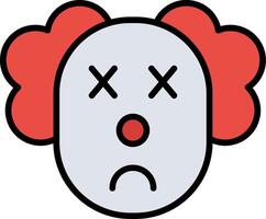 Clown Line Filled Icon vector