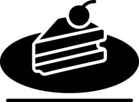 Piece Of Cake Glyph Icon vector