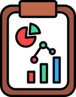 Report Line Filled Icon vector