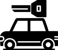 Rental Car Glyph Icon vector