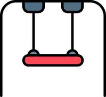 Swing Line Filled Icon vector