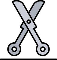 Shears Line Filled Icon vector
