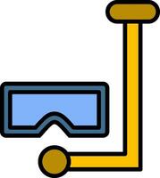 Snorkle Line Filled Icon vector