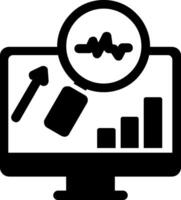 System Monitoring Glyph Icon vector