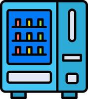 Vending Machine Line Filled Icon vector