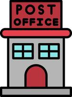 Post Office Line Filled Icon vector