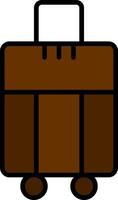 Luggage Line Filled Icon vector