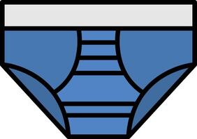 Underwear Line Filled Icon vector