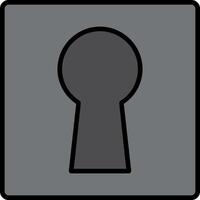 Keyhole Line Filled Icon vector