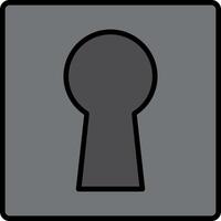 Keyhole Line Filled Icon vector