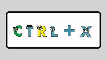 shortcut ctrl plus x sortcut shortcut key speeds up the work of the text sortcut animation. video