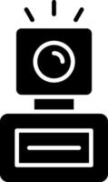 Camera Flash Glyph Icon vector