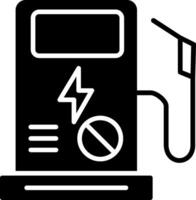 icono de glifo de estación de combustible vector