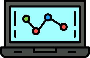 Data Report Line Filled Icon vector