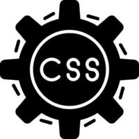 Css Coding Glyph Icon vector
