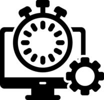 Fast Processing Glyph Icon vector