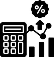 Calculator Glyph Icon vector