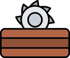 Table Saw Line Filled Icon vector